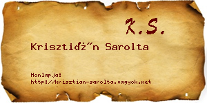 Krisztián Sarolta névjegykártya