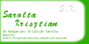 sarolta krisztian business card